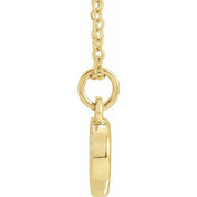 14K Yellow .05 CTW Natural Diamond Petite Initial Necklace 16-18"