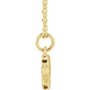 14K Yellow .05 CTW Natural Diamond Petite Initial Necklace 16-18"