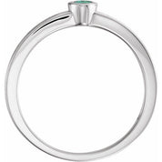 Sterling Silver Lab-Grown Alexandrite Family Stackable Ring
