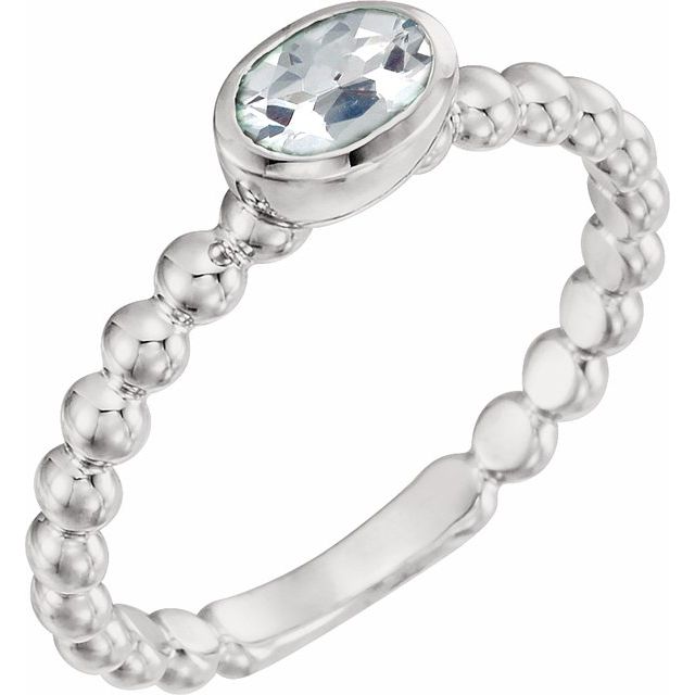 14K White .05 CTW Natural Diamond Family Stackable Ring