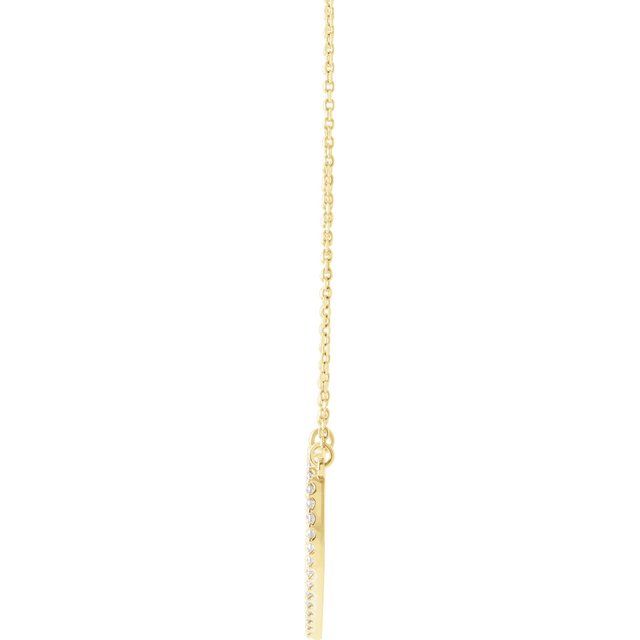 14K Yellow 1/4 CTW Natural Diamond Heart 16" Necklace