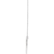 14K White Gold 1/4 CTW Natural Diamond Petite Heart Necklace