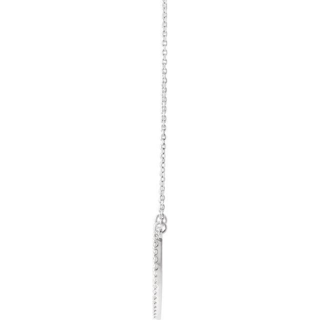 14K White Gold 1/4 CTW Natural Diamond Petite Heart Necklace