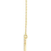 14K Yellow Gold .08 CTW Natural Diamond Petite Heart Necklace - 16" by Brand