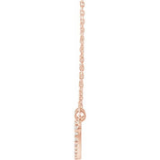 14K Rose Gold 1/8 CTW Natural Diamond Petite Heart Necklace - 16" by Brand Name