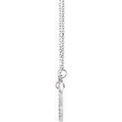 14K White 1/5 CTW Natural Diamond Small Heart 16" Necklace