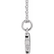 14K White .05 CTW Natural Diamond Petite Initial R 16-18" Necklace