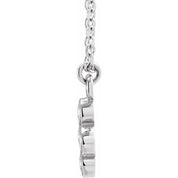 Sterling Silver 1/8 CTW Natural Diamond Cluster 16-18" Necklace