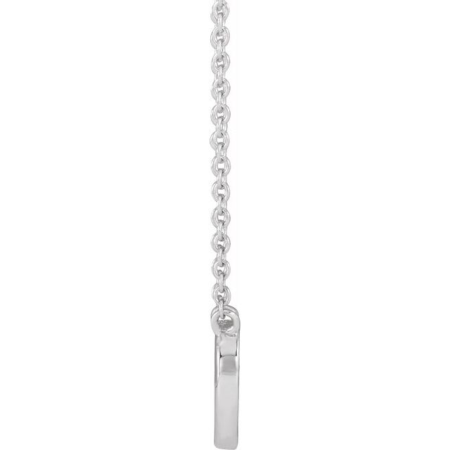 Platinum Heart 18" Necklace