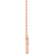14K Heart Necklace 18" Length in White, Yellow, and Rose Gold Options