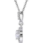 14K Lab-Grown Diamond 18" Necklace with Various Carat Weights in White and Yellow Gold