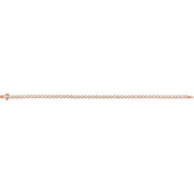 14K Rose 3 1/2 CTW Lab-Grown Diamond Bezel-Set 7" Bracelet