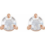 14K Rose 1/8 CTW Rose-Cut Natural Diamond Stud Earrings