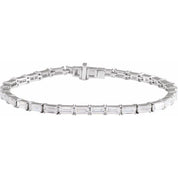 14K White 6 1/5 CTW Lab-Grown Diamond 7" Bracelet
