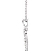 14K White 1/5 CTW Natural Diamond Heart 18" Necklace