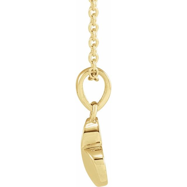 14K Heart Necklace 16-18" Length Elegant Pendant Jewelry for Women