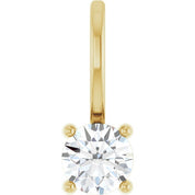 14K Yellow 1/4 CTW Natural Diamond Solitaire  Charm/Pendant