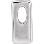 14K White Block Initial M Slide Pendant