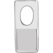 14K White Block Initial Y Slide Pendant