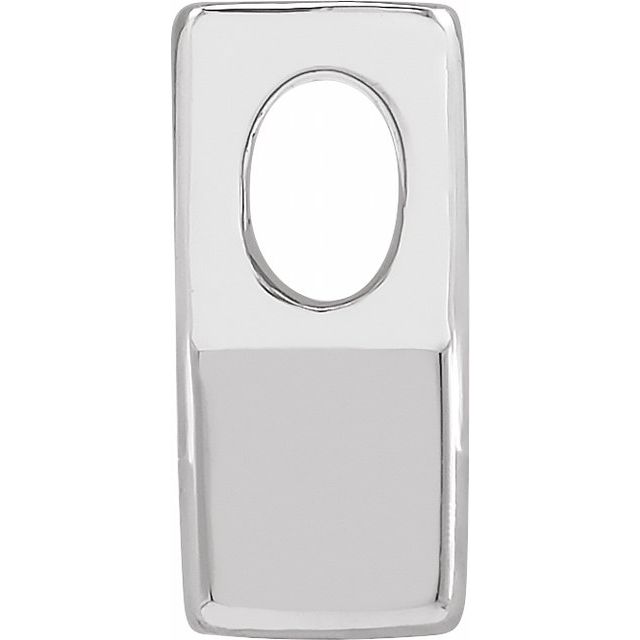 14K White Block Initial Y Slide Pendant