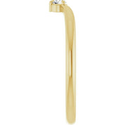 14K Yellow Gold .06 CT Natural Diamond Stackable V Ring - Perfect for Layering