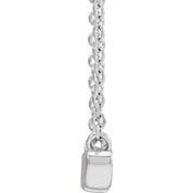 14K 19.57x4.61 mm Nana 18" Necklace in Yellow, White, and Rose Gold