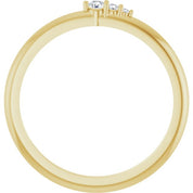 14K Yellow .05 CTW Natural Diamond Graduated Stackable Ring