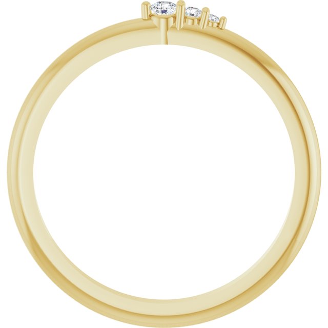 14K Yellow .05 CTW Natural Diamond Graduated Stackable Ring