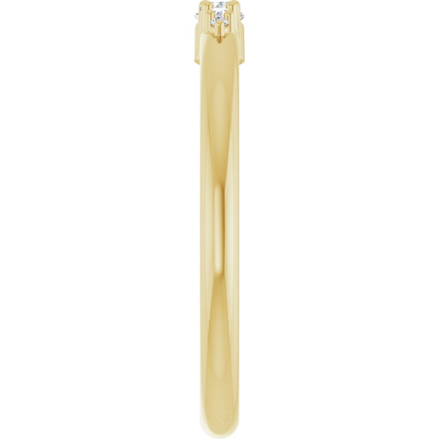 14K Yellow 1/10 CTW Natural Diamond Graduated Stackable Ring