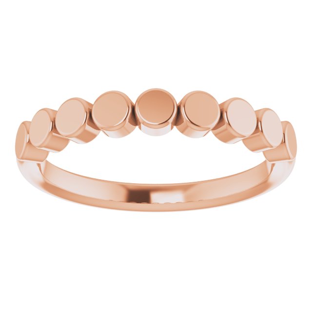 14K Rose Geometric Stackable Ring
