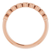 14K Rose Geometric Stackable Ring
