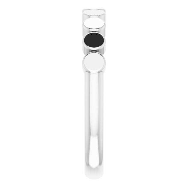 Platinum Geometric Stackable Ring