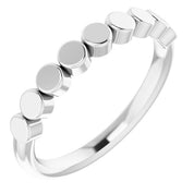 Platinum Geometric Stackable Ring