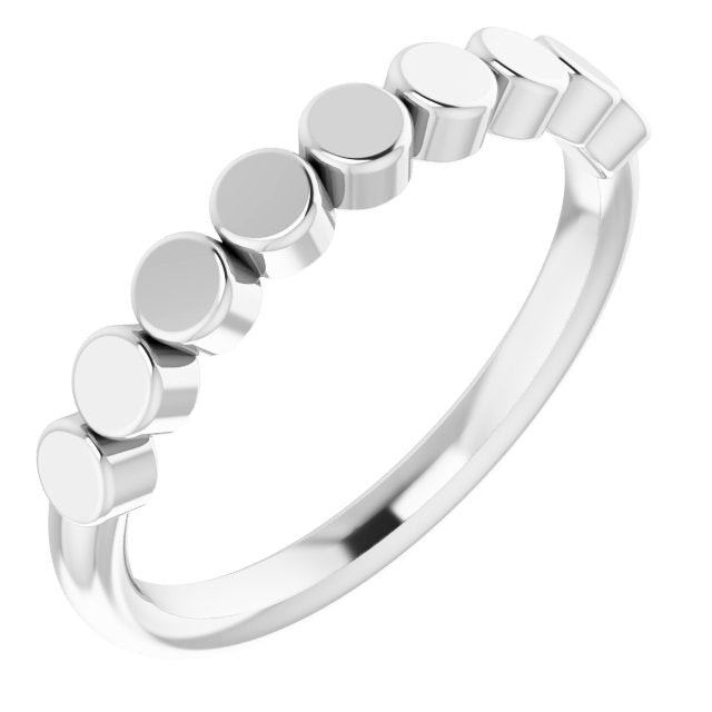 Platinum Geometric Stackable Ring