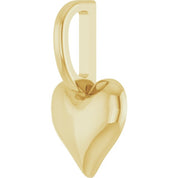 18K Yellow Puffed Heart Charm/Pendant