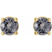 14K Yellow 3 mm Natural Gray Spinel Stud Earrings