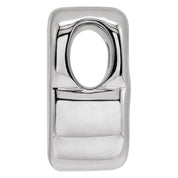 14K White Block Initial B Slide Pendant