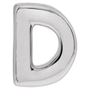 14K White Block Initial D Slide Pendant