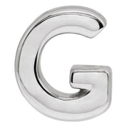 14K White Block Initial G Slide Pendant