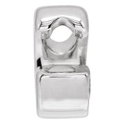 14K White Block Initial G Slide Pendant