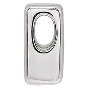 14K White Block Initial H Slide Pendant