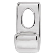 14K White Block Initial J Slide Pendant