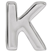 14K White Block Initial K Slide Pendant