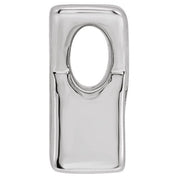 14K White Block Initial K Slide Pendant