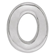 14K White Block Initial O Slide Pendant
