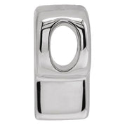 14K White Block Initial P Slide Pendant