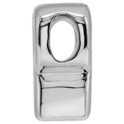 14K White Block Initial R Slide Pendant