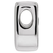 14K White Block Initial U Slide Pendant