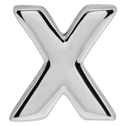 14K White Block Initial X Slide Pendant