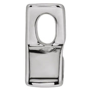 14K White Block Initial X Slide Pendant